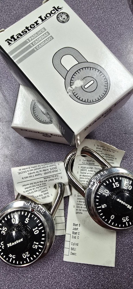 6 PC New Master Lock Locker Padlocks Combination Dial NO KEY