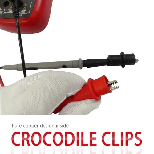 2PCS Digital Multimeter Test Leads Set with 2PCS 10A Alligator Clips