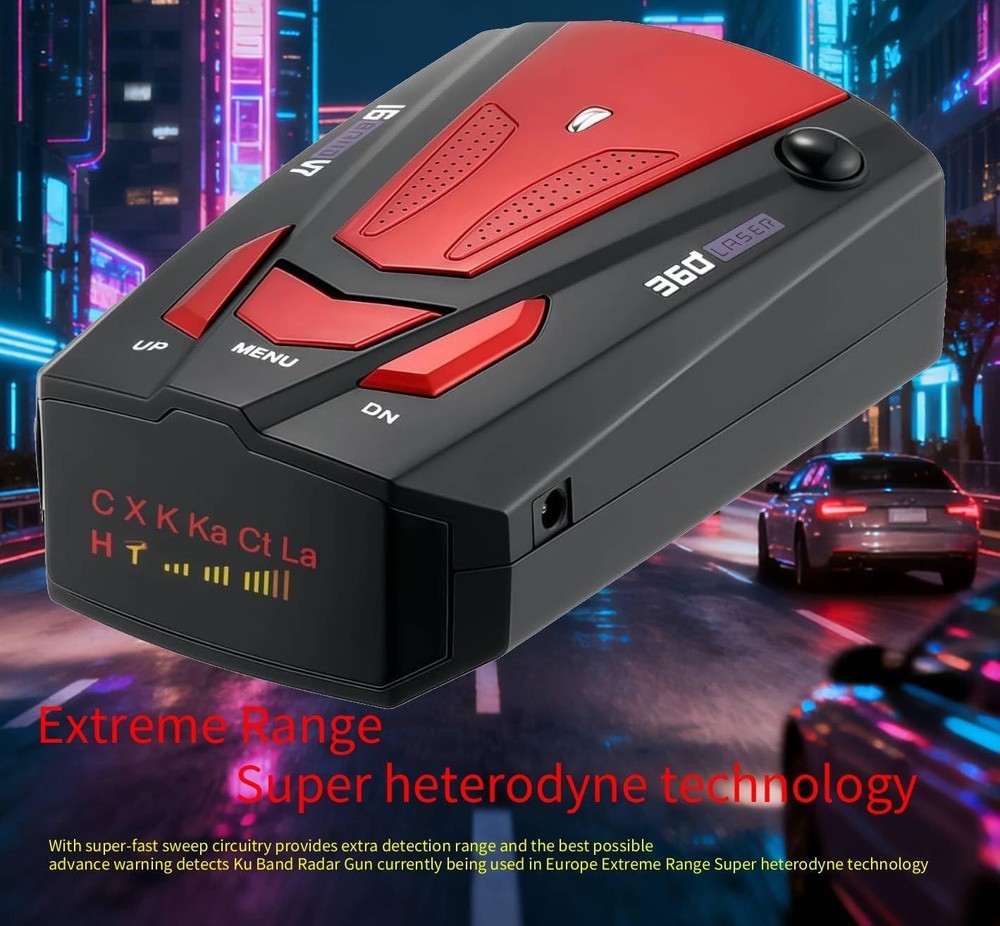 Radar Detector - Full Frequency Detection with Real-Time Voice Alerts