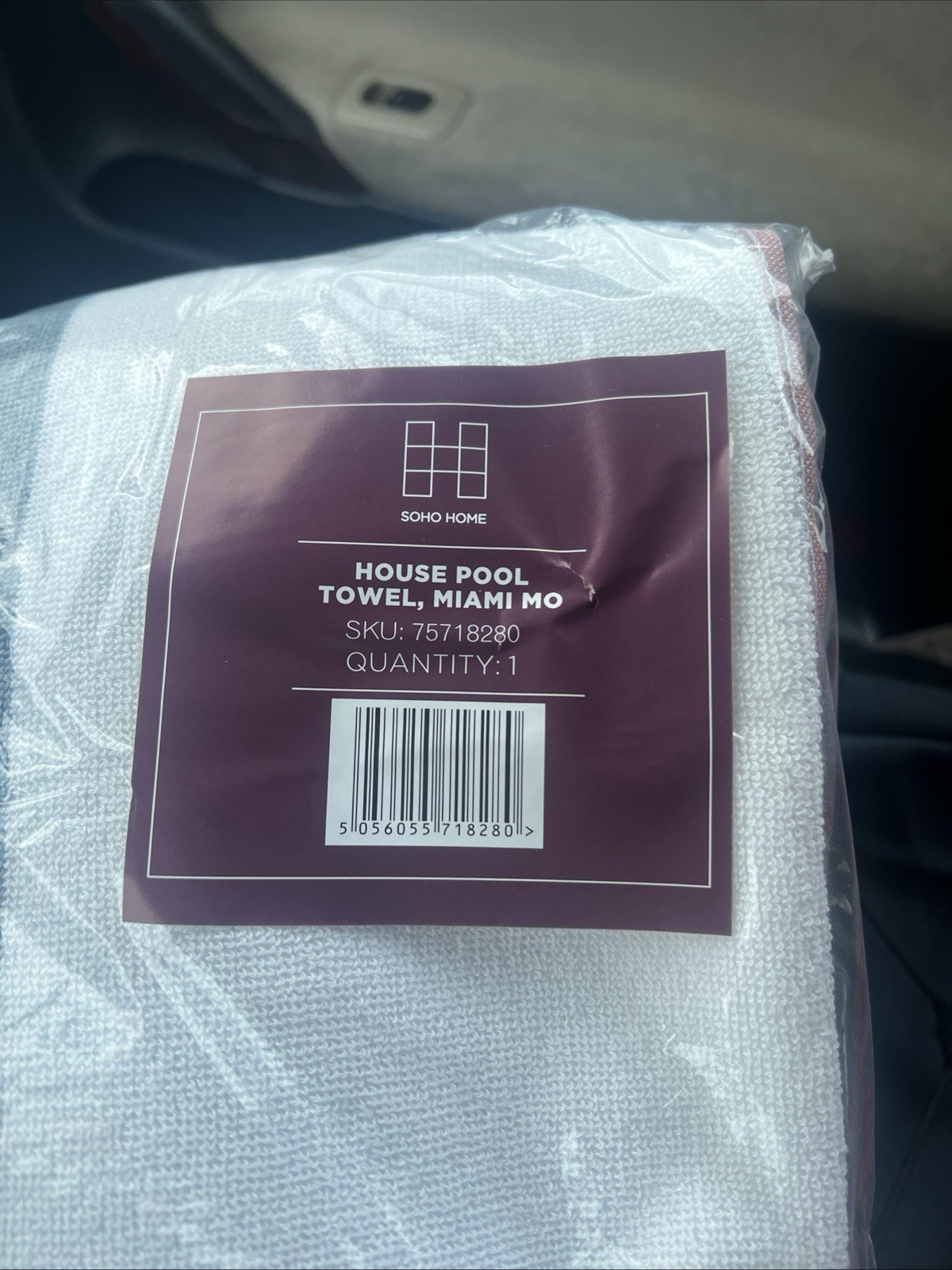 Soho Home House Pool Towel ,Miami Mo Cotton For Beach , Picnic Or Pool Day