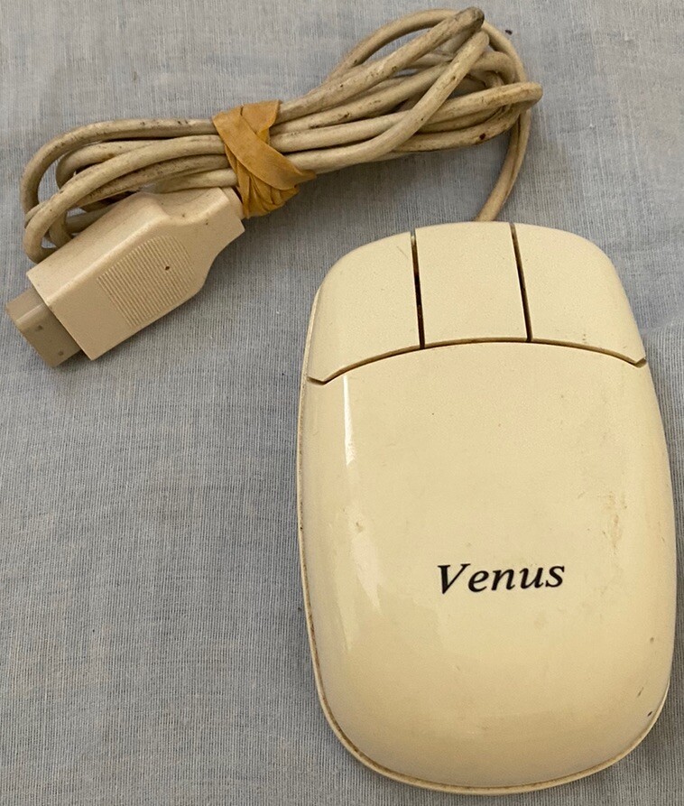 Vintage Venus Brand 3 Button Wired Mouse Tested & Works - RARE
