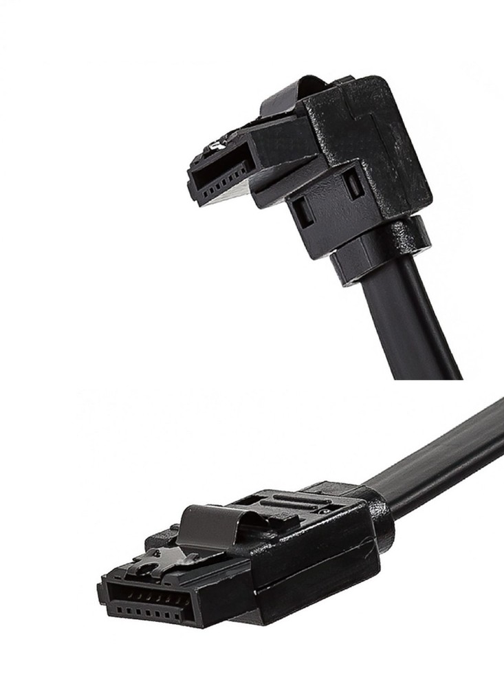 5pc SATA III Serial ATA Data Cable w/ Latch 6.0 Gbps 90 Degree Right Angle