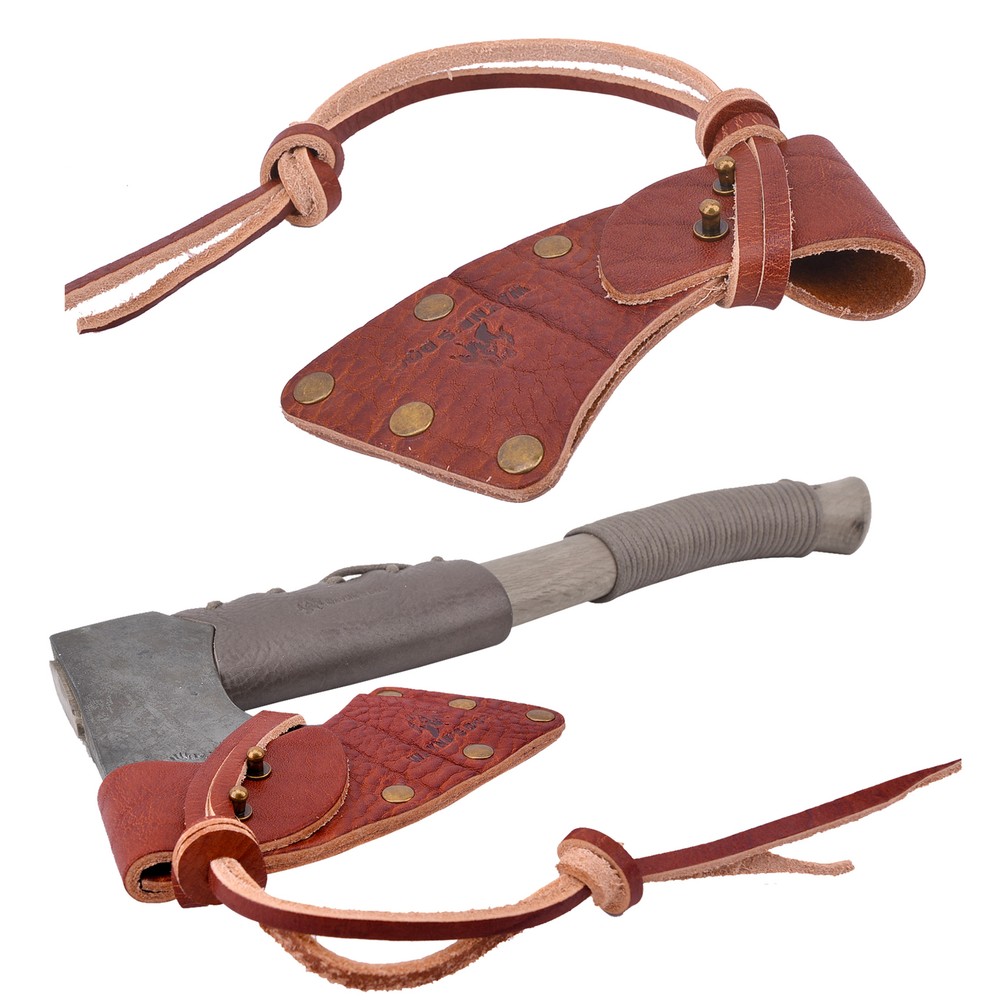 Leather Axe Sheath Cover Holder Blade Protector Cowhide Axe Head Sheath Case