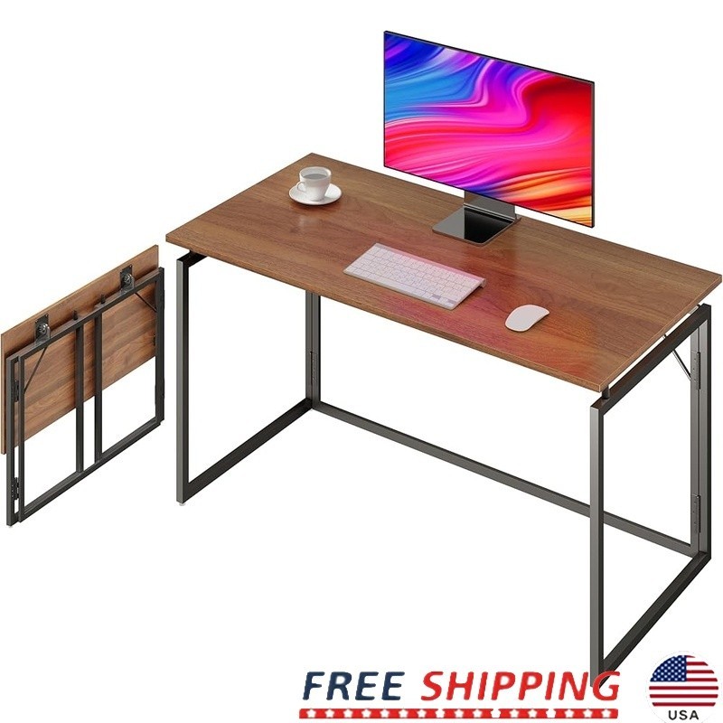 Foldable Compact Desk Portable Table No Assembly Minimalist Office Study Space