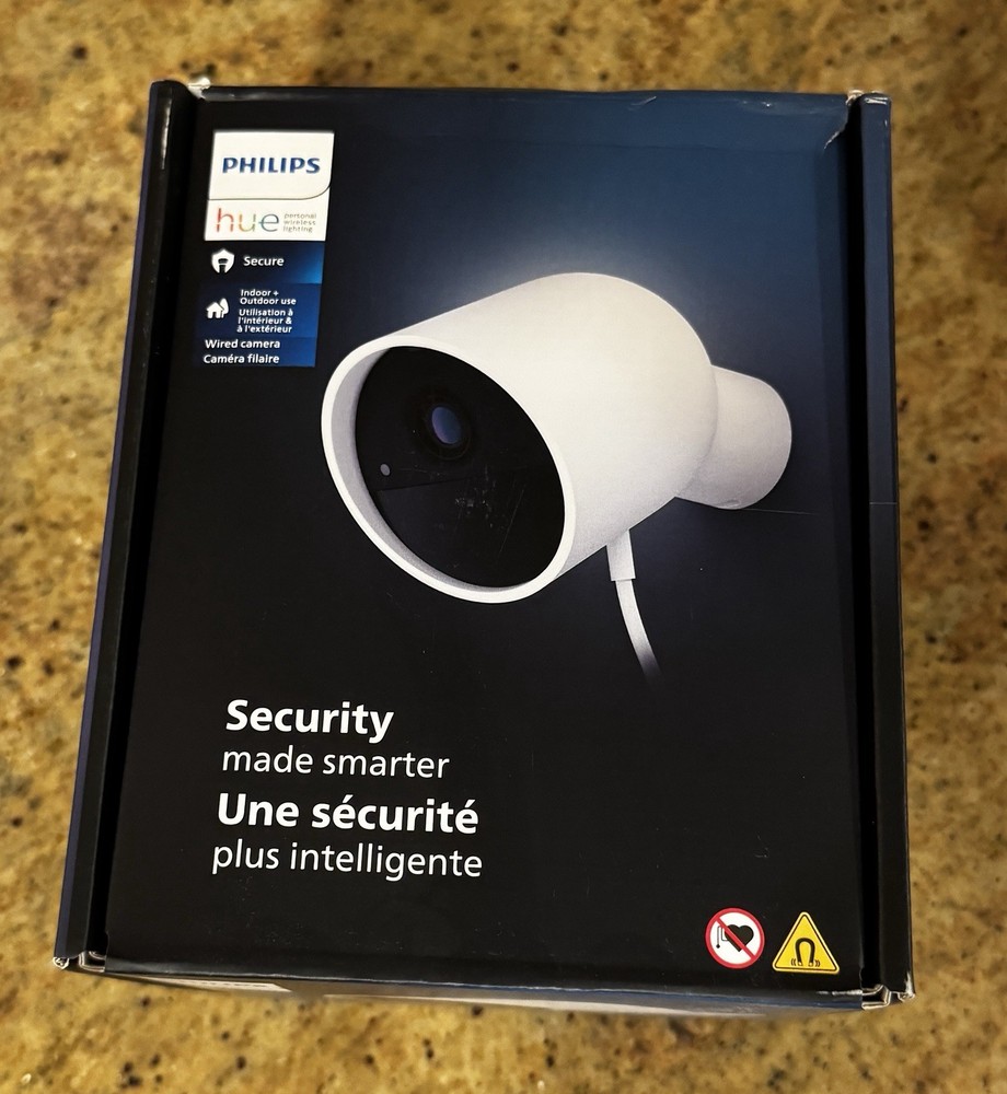 Philips Hue Secure Wired Smart Home Security Camera - White Brand New