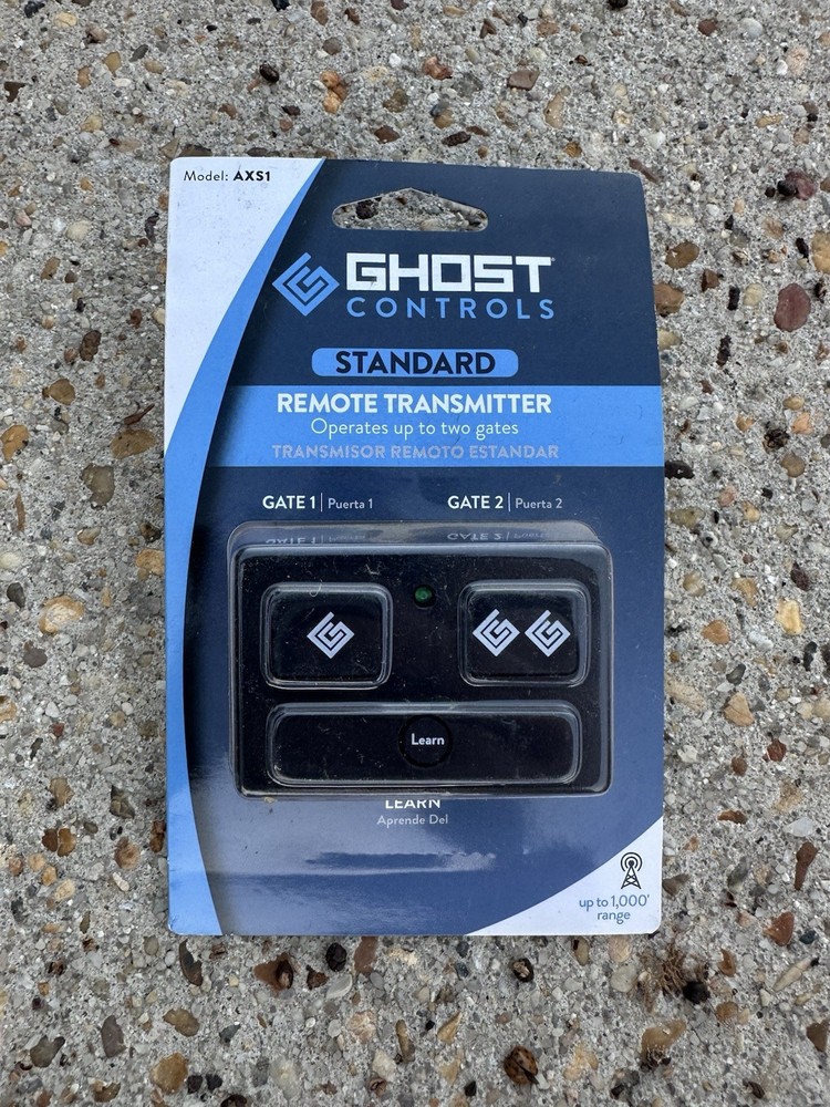 NEW!! GHOST CONTROLS AXS1 3 BUTTON TRANSMITTER REMOTE CONTROL FOR GATE OPENERS