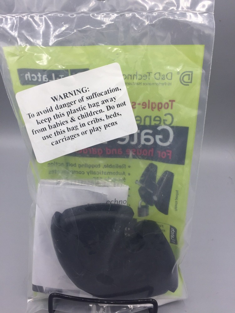 Gate Latch D & D Technologies, T- Latch General Purpose TL01 Black (New)