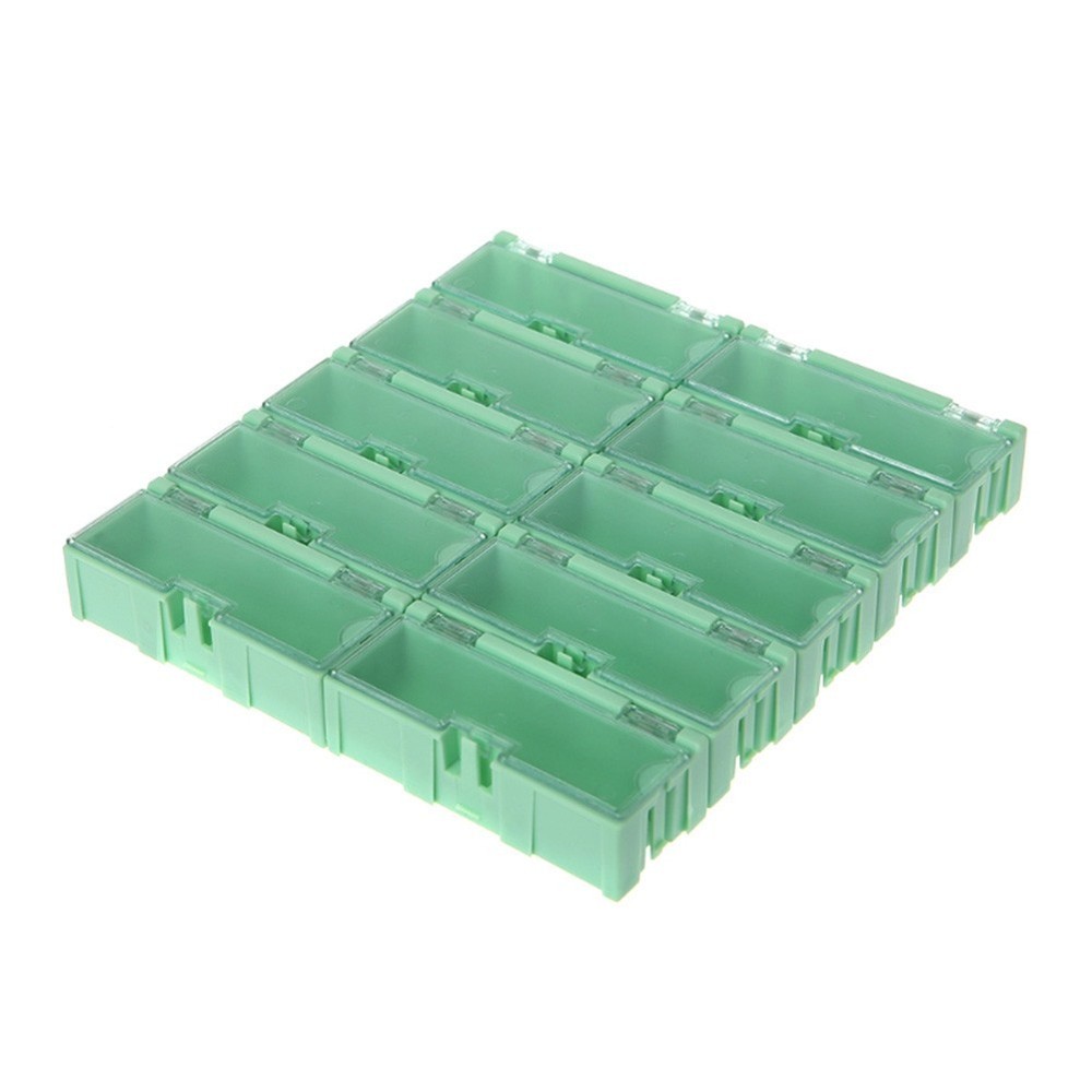 Electronic Components Plastic Storage Box Organizer with Locking Mechanism