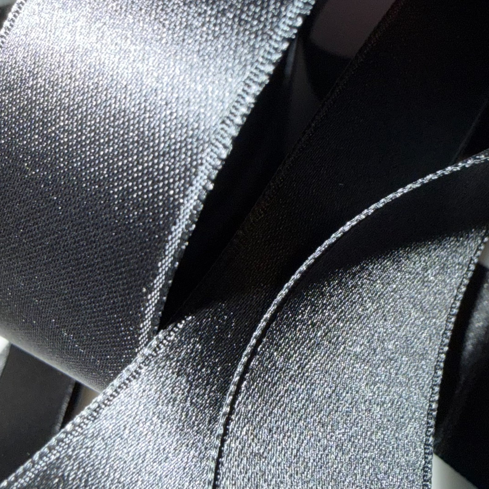 BRIDAL WHITE IVORY BLACK SWISS Premium Double Face Satin Ribbon - By the Yard