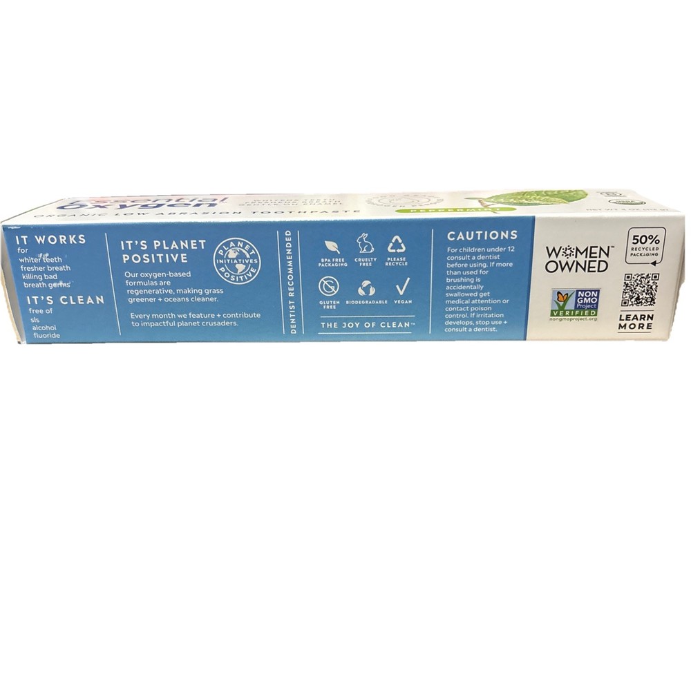 BR Organic Toothpaste Mint 4 Oz By Essential Oxygen