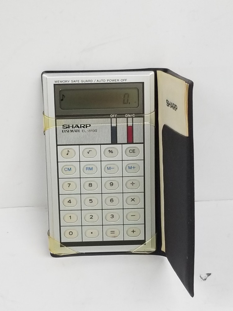 Vintage Calculator Sharp Elsimate EL-819S