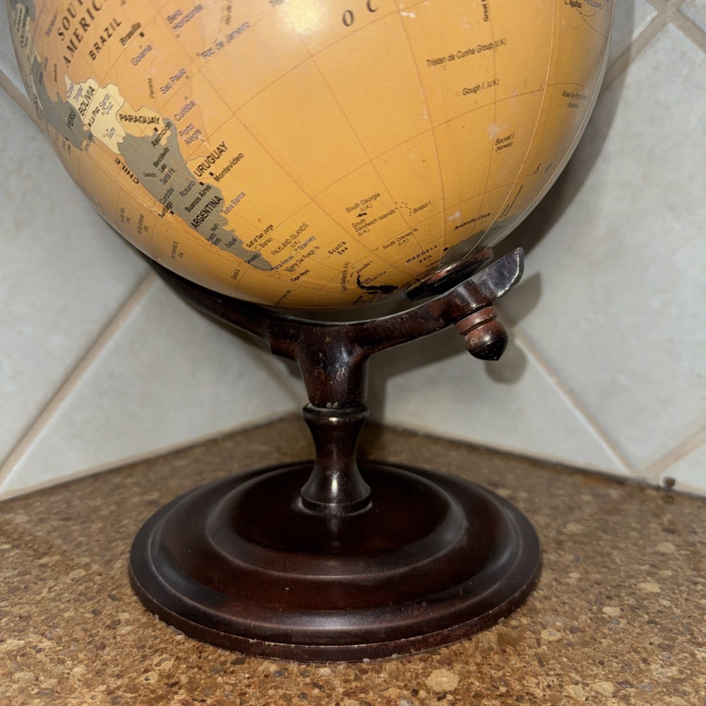 Vintage World Globe On Stand
