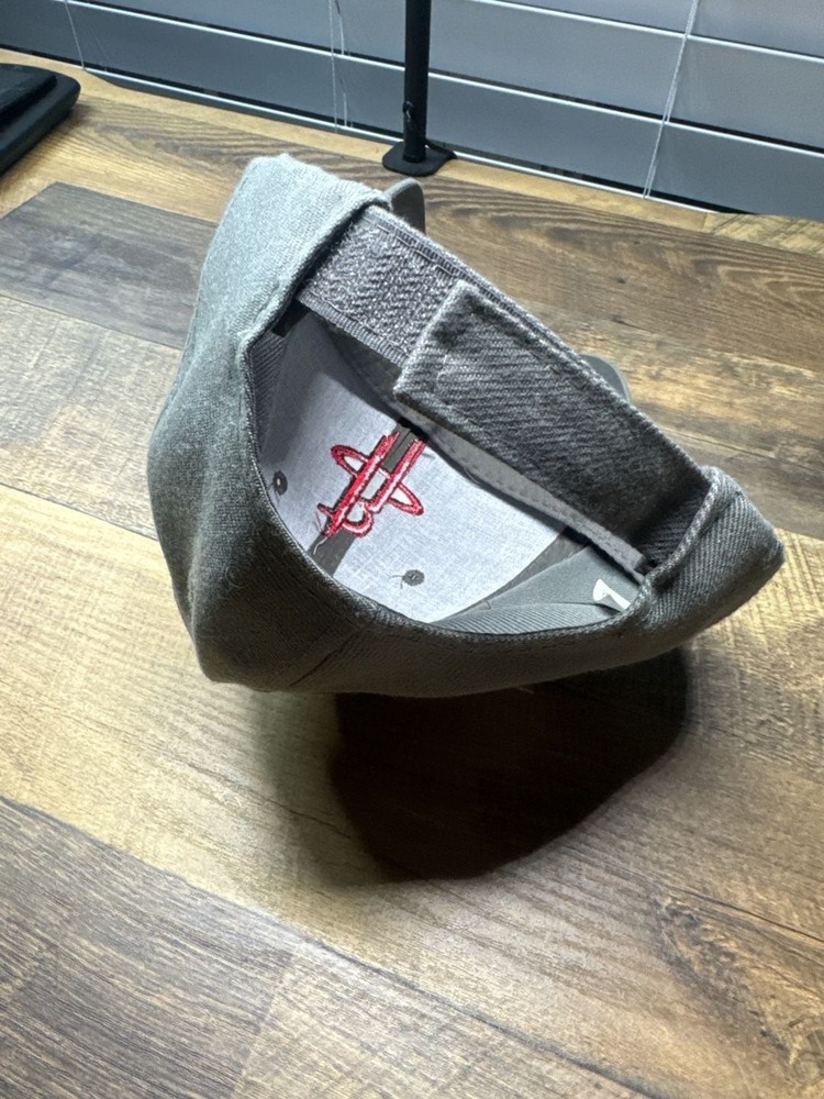 NBA Houston Rockets Grey Embroidered Adjustable Baseball Hat