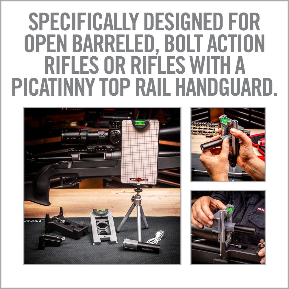 Real Avid Scope Leveling Kit & Precision Scope Level System (AVLVLRSTCOMBO)