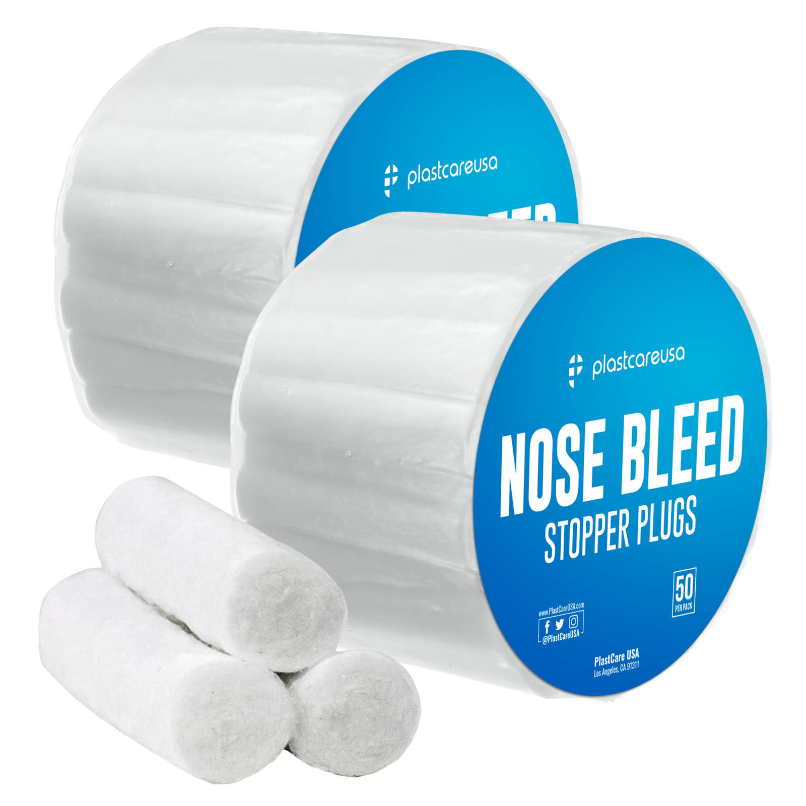 Nose Bleed Stop Plugs Cotton for Kids Adults (100 Pack) Extra Absorbent Blood
