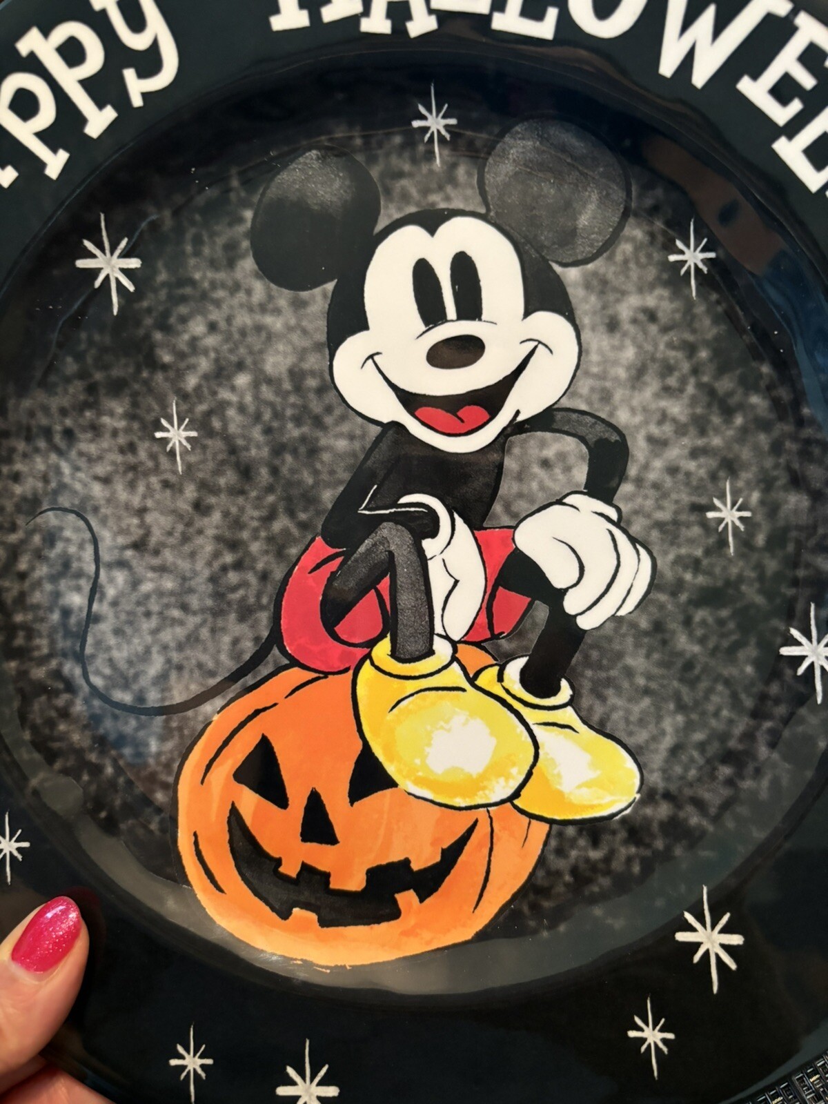 Disney Pottery Barn holiday Mickey Halloween Peanuts Dinner Party Plate SET 8 !