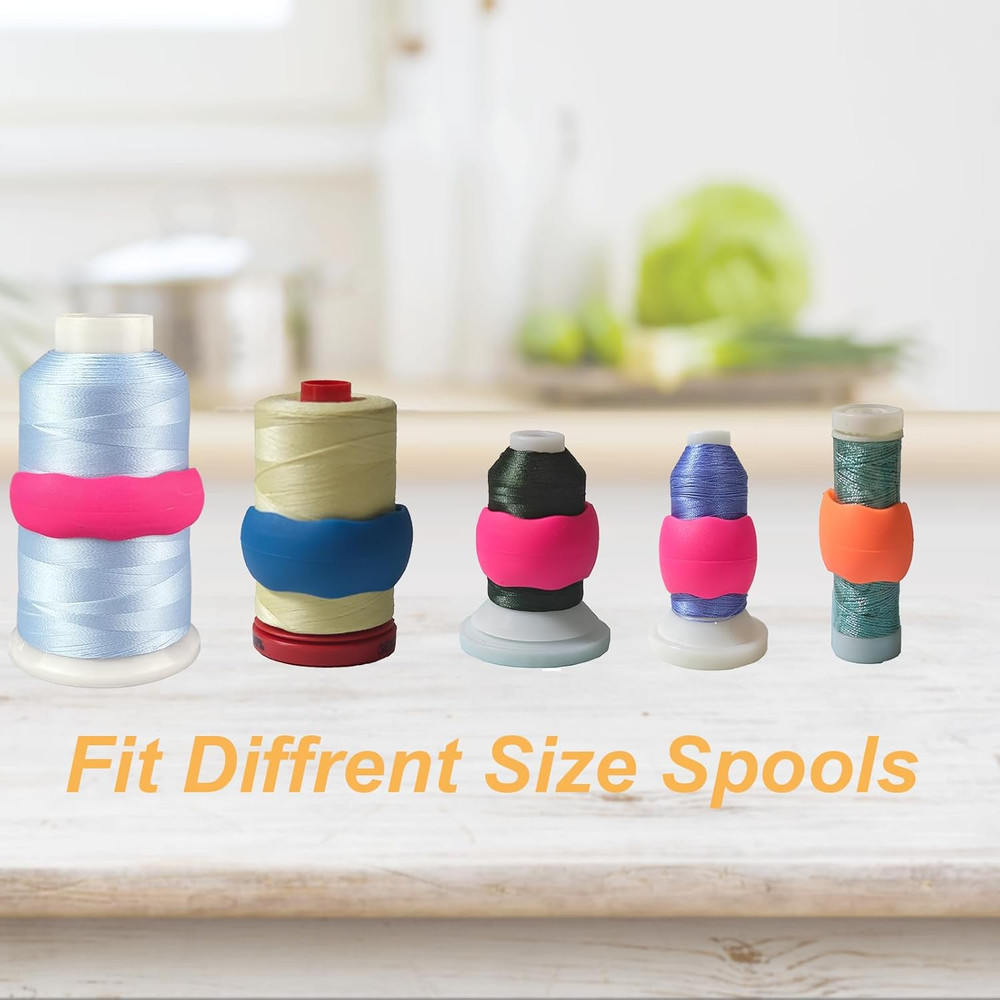 100pcs Upgraded Thread Holder/Spool Huggers Compatible with Larger spools- Keep