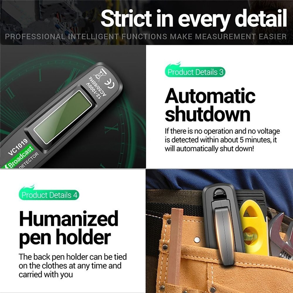 Multifunction Positioning Voltage Tester Electric Wire Detector Test Pen Tool