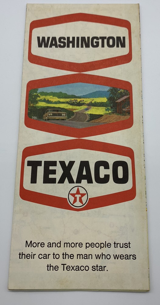 Vintage 1970 Washinton State Texaco Map
