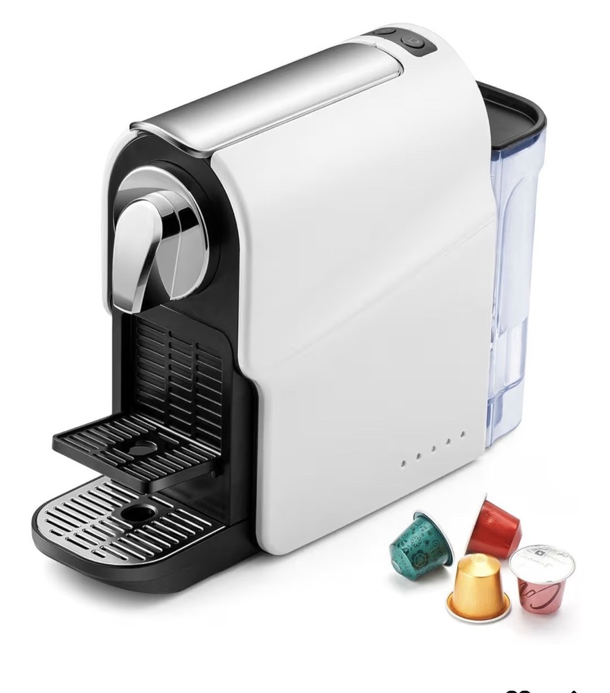 Compact Capsule Coffee Machine, 20 Bar, Nespresso Compatible, Programmable