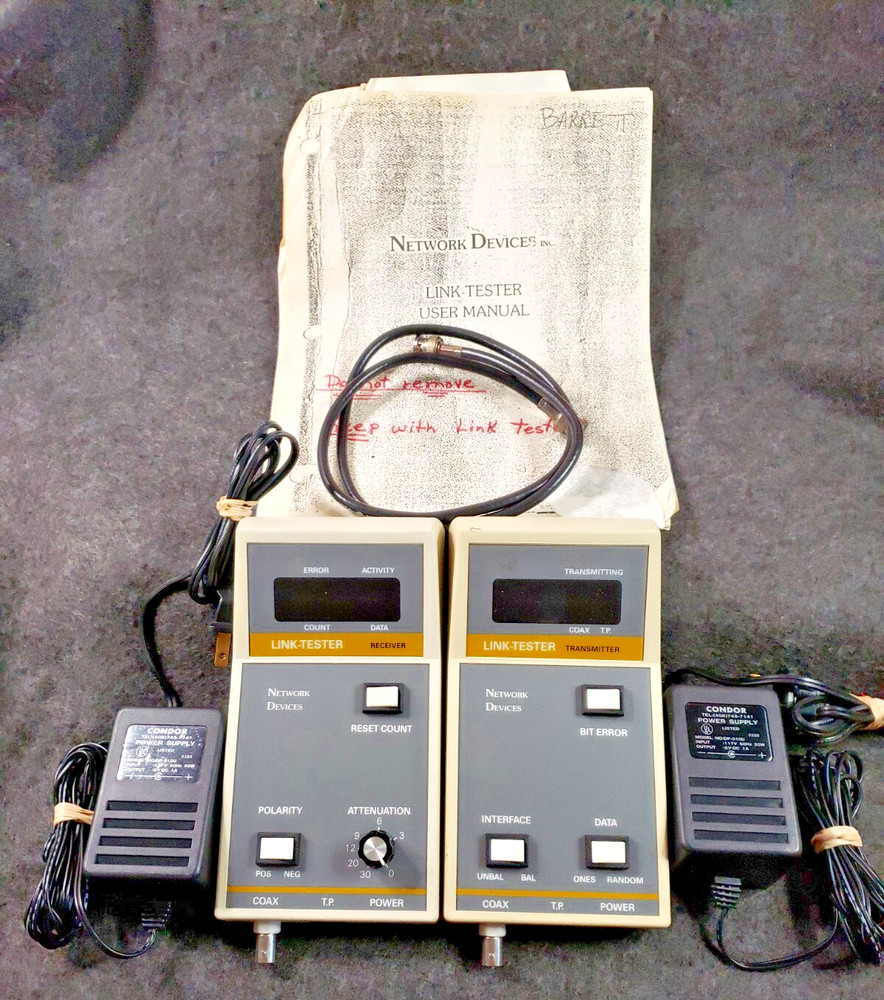 network devices bnc link-tester w/ Instructions .........................(C20B5)