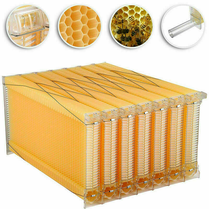 7x Auto Plastic Beekeeping Frames Honey Comb Frames For Beehive House Boxes