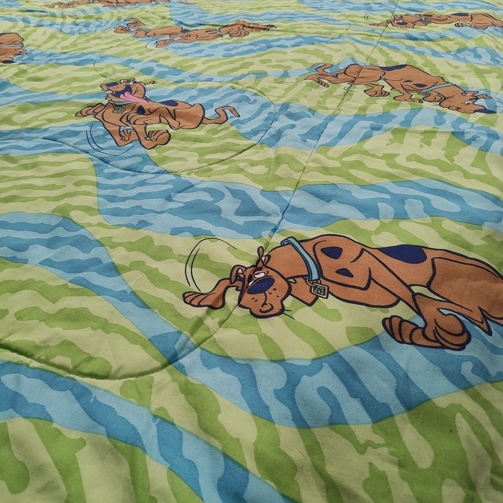 VTG Scooby Doo Twin Comforter 2000 Wave Reversible 62x86 Coloring Blocking