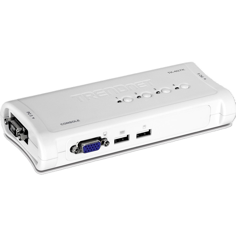 TRENDnet TK-407K 4-Port External KVM Switch USB VGA