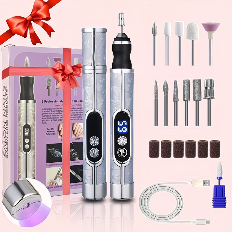 Electric Nail Grinder Drill Set. Manicure Tool Set.