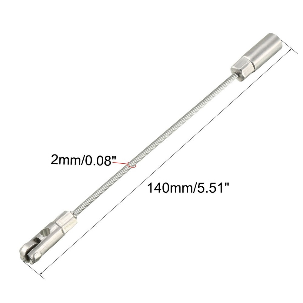 2 PCS 140mm Fish Tape Leader Wire Cable Puller with Roller for 4mm Wire Puller