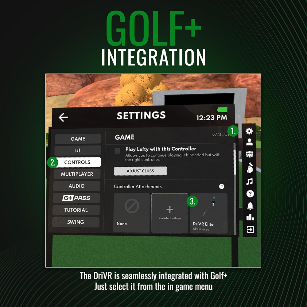 Drivr Elite Standard Putter Combo - Realistic VR Golf Simulator Handle - Carbon