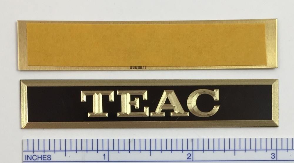 Custom Engraved Solid Brass TEAC Badge