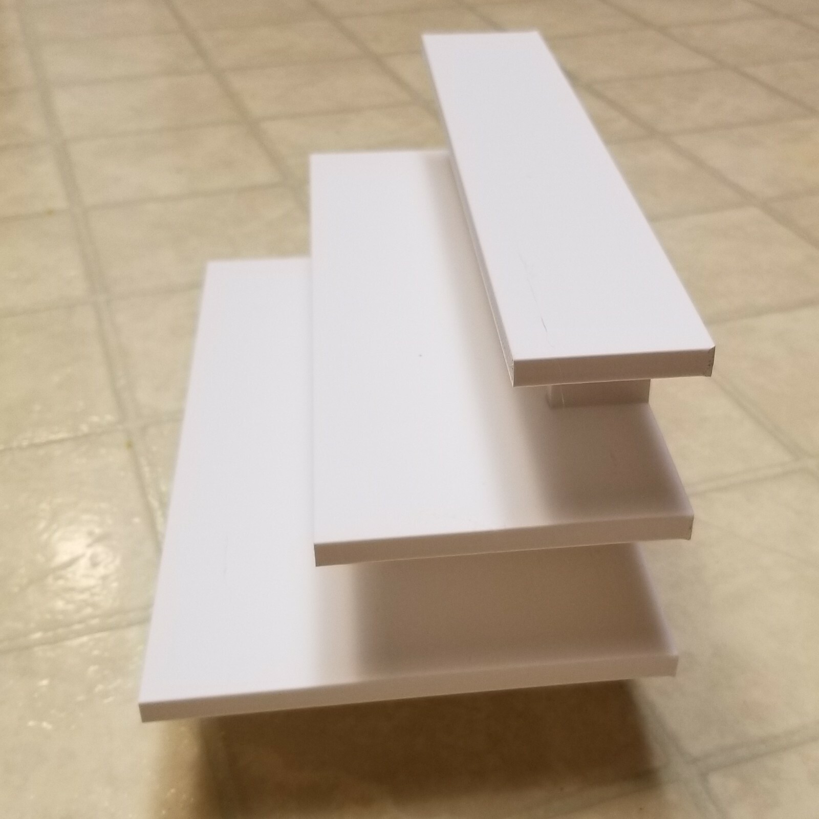 10 inch 3-Tier White Funko Pop! Display Shelf Stand with Equal Length Shelves