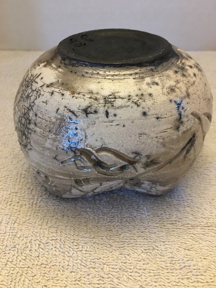 Raku Art Pottery Signed Dish/Bowl/Vase