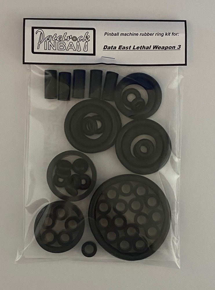 1992 Data East Lethal Weapon 3 Pinball Machine Rubber Ring Kit LW3