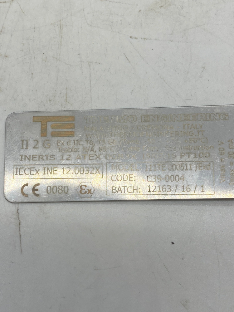 Thermo Engineering Model 111E.00531 Thermometric Probe (No Box)