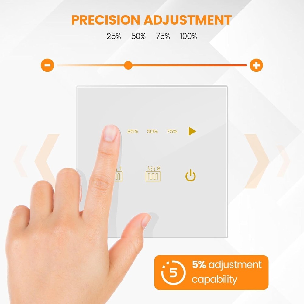 Briidea Wireless Dimmer Controller 6840W HDHWC-01 for Electric Heaters