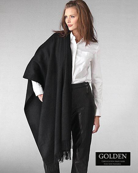 Large BLACK 100% Cashmere 90x200cm Shawl Solid Pashmina Wrap