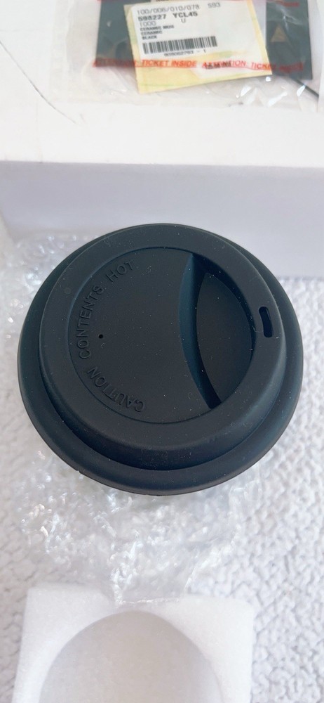 Authentic New Saint Laurent Paris Ceramic Coffee Mug Black