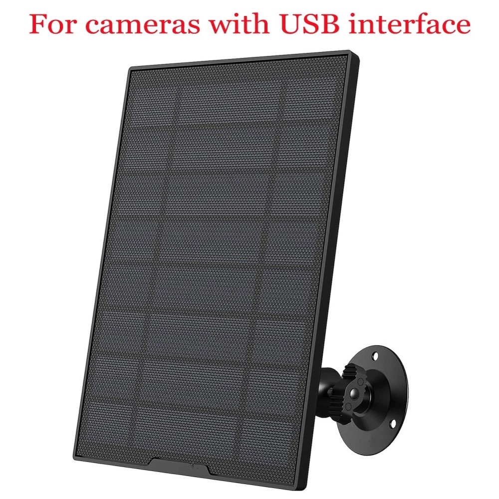 ieGeek Solar Panel for Outdoor Wireless Security Camera CCTV Micro USB Port