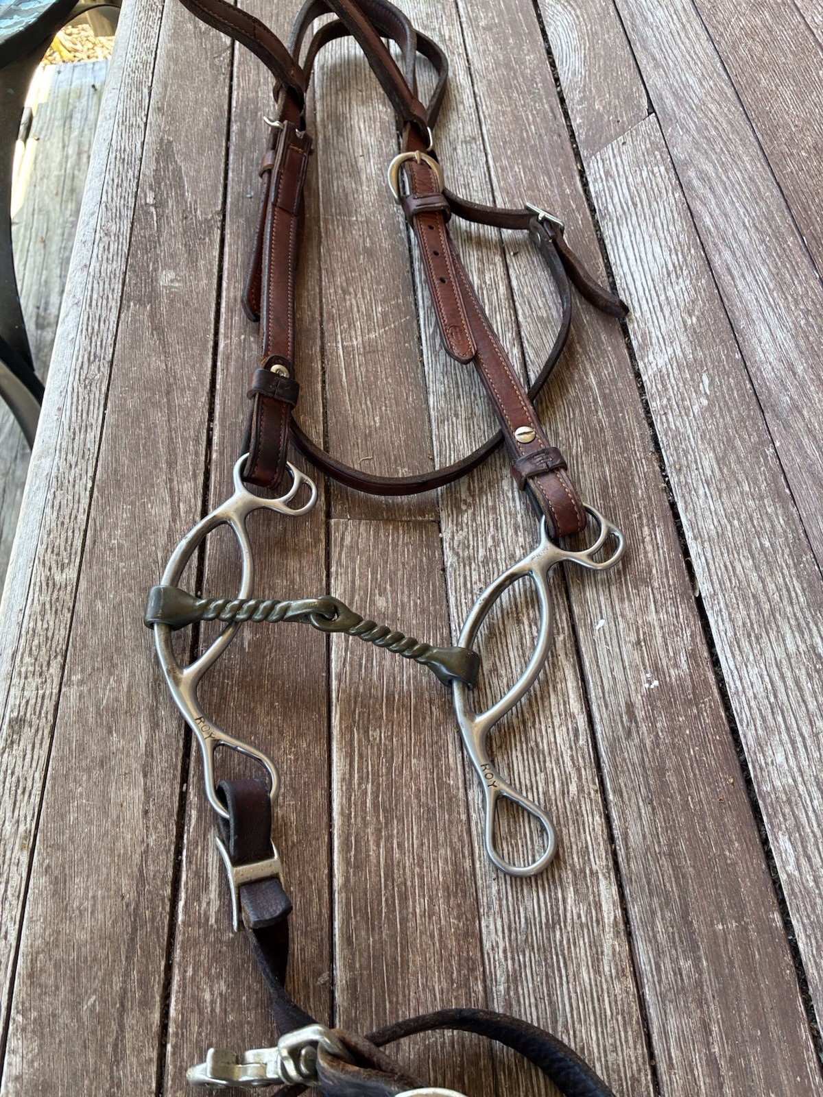 Champion Equine Headstall And Roy Robinson Snaffle Bit Good Condition