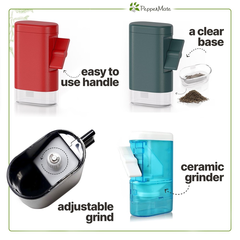 Manual Pepper Grinder Mill - Adjustable Coarseness, High-Efficiency Set