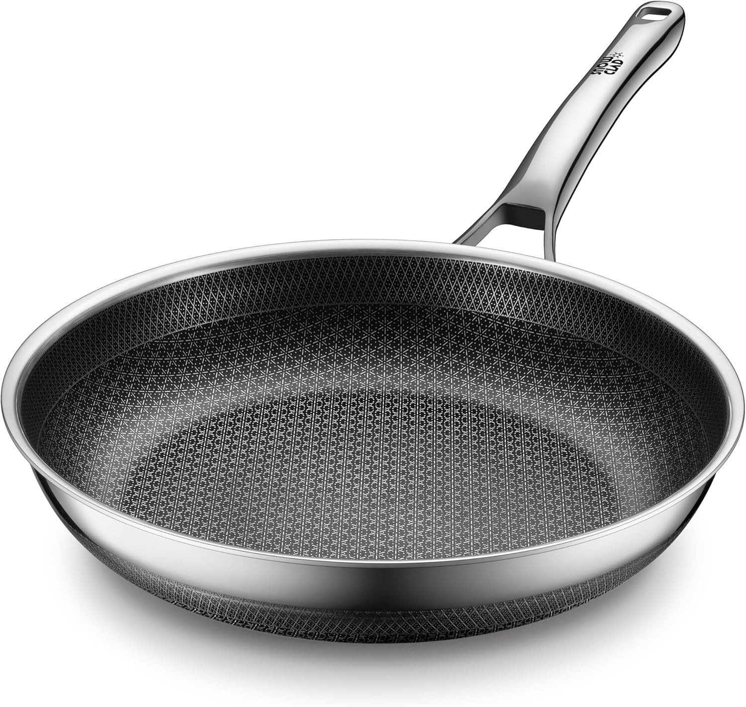 Snowclad Frying Pan Hybrid Non Stick Stainless Steel Skillet Induction Oven, 10"