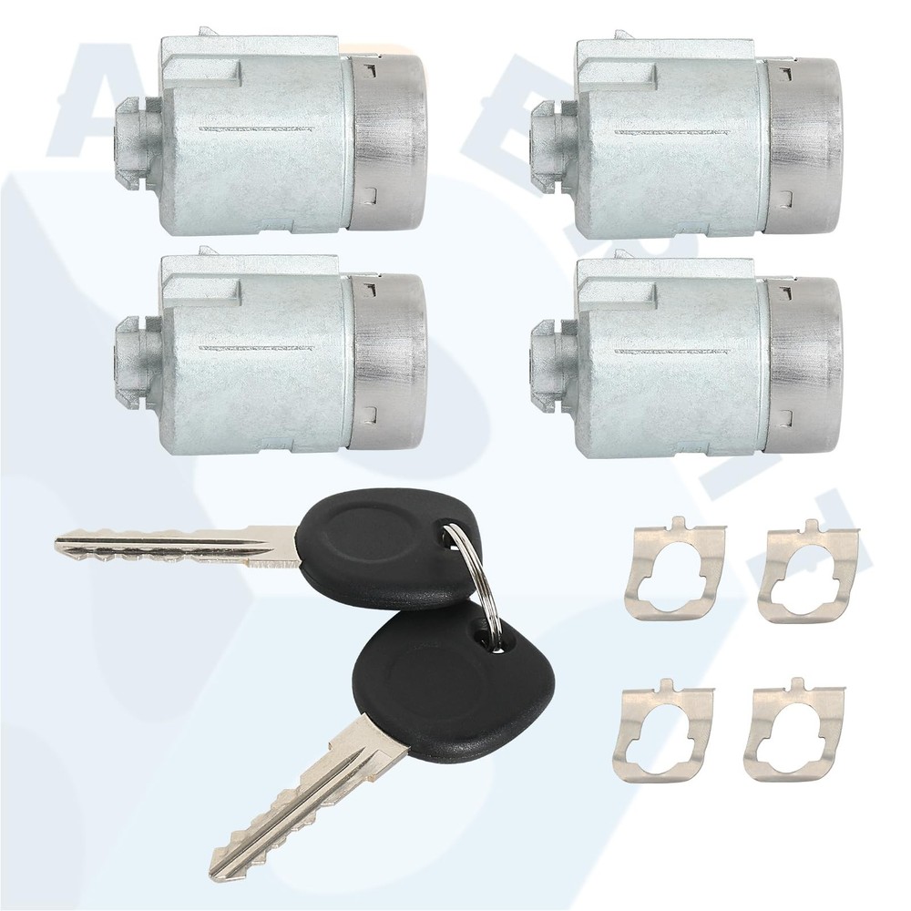 APPERFiT Door Lock Cylinders & Keys for Exterior Handle Chrome