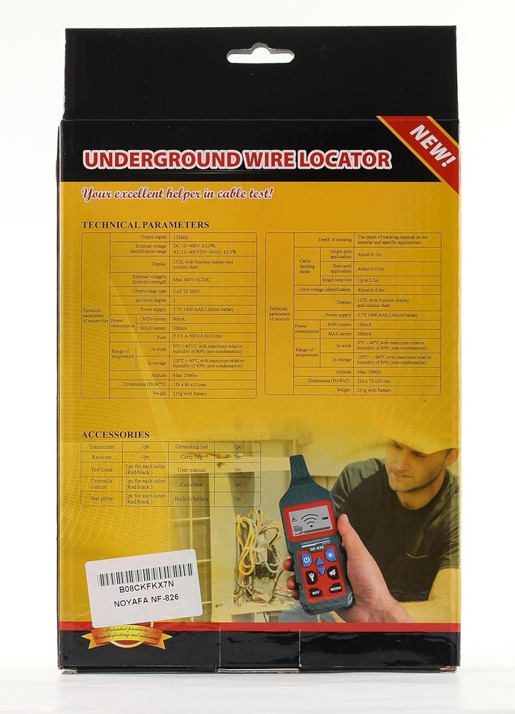 NOYAFA NF-826 Cable Locator: Accurate Underground Tracker for Professionals