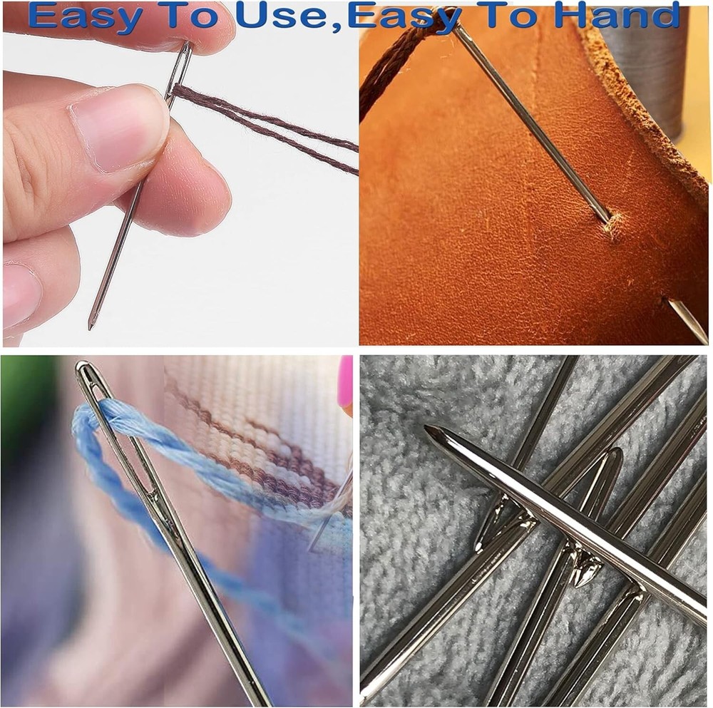 9 Piece Blunt Needles Set - Effortless Yarn Threading with Large Eye Design