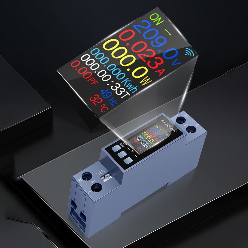 DIN Rail Compatible KWS303 Multifunctional Power Meter for Efficient Use