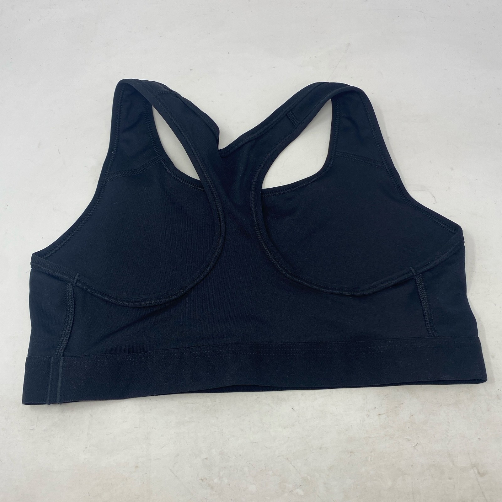 Nike Swoosh Non-Padded Sports Bra Black/White - Women’s S