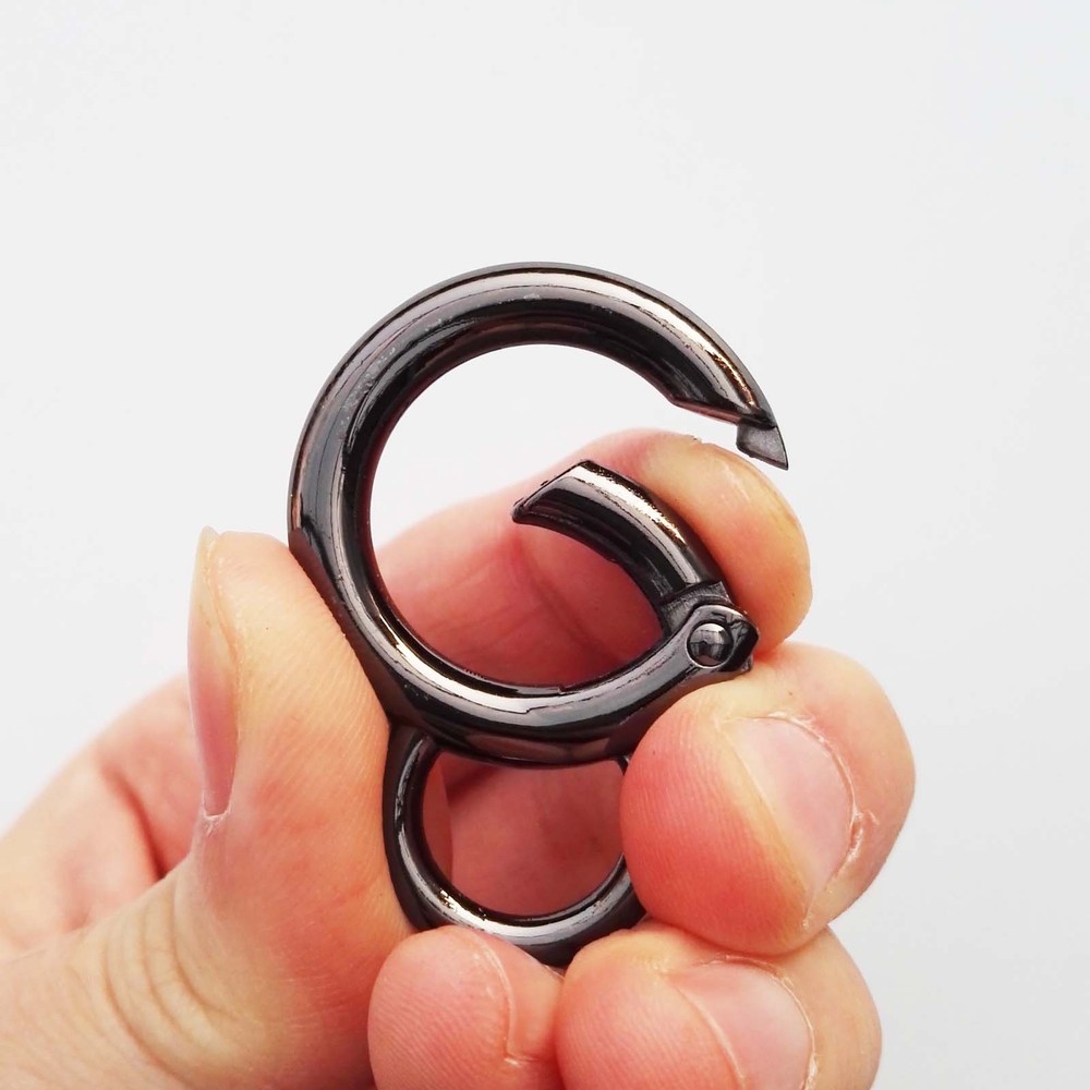 10pcs clip spring door double ring key ring hook buckle pocket buckle strap