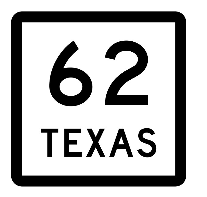 Texas State Highway 62 Sticker Decal